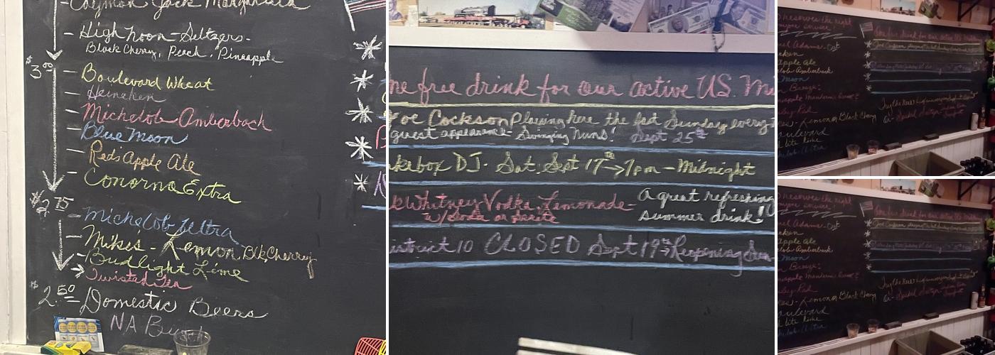 District 10 Menu