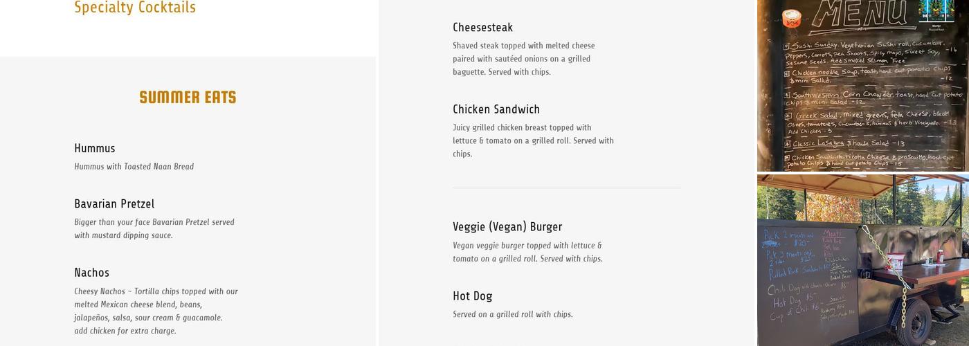 The Orange Rind Menu