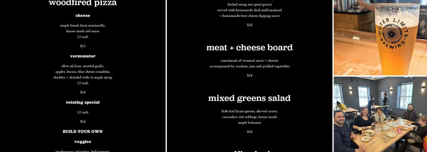 Outer Limits Brewing Menu