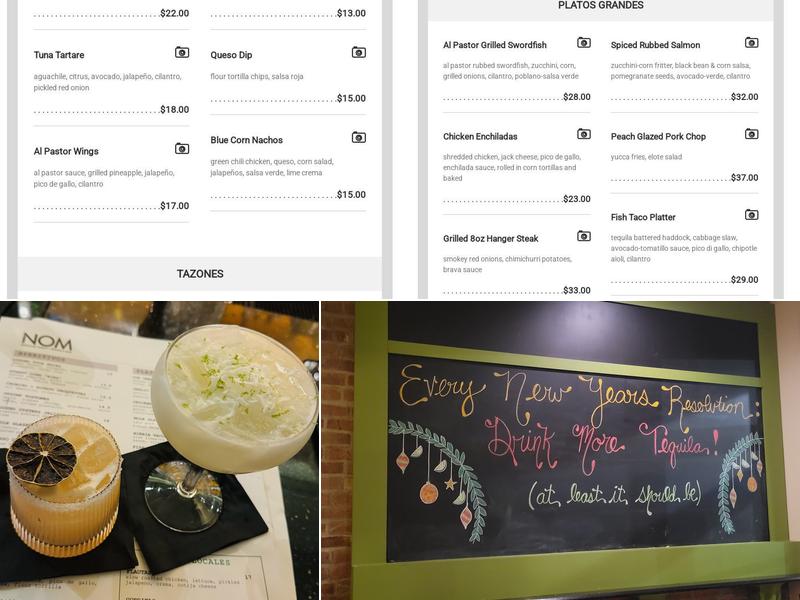 Nom Mexican Table + Tequila Bar Menu