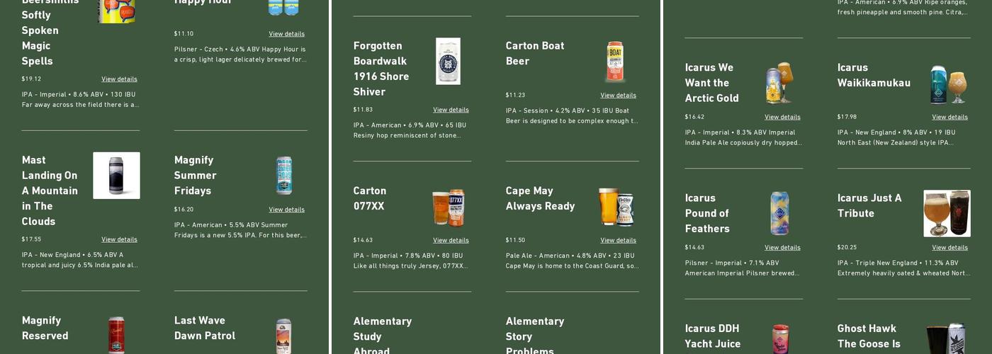 Schmitty's Hoboken Menu