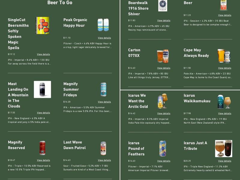 Schmitty's Hoboken Menu