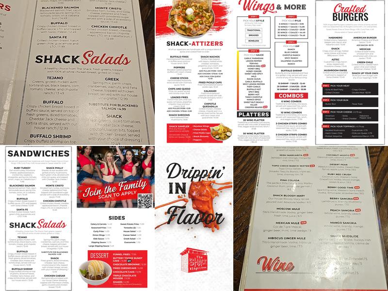 The Shack Wings & Brews Menu