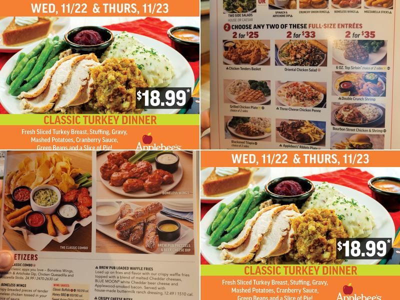 Applebee's Grill + Bar Menu