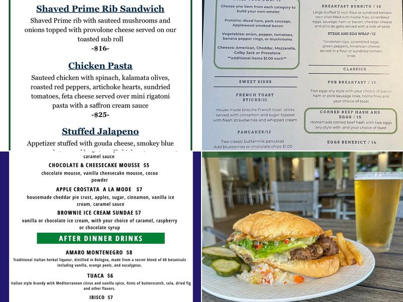 Pendleton Creek Pub Menu
