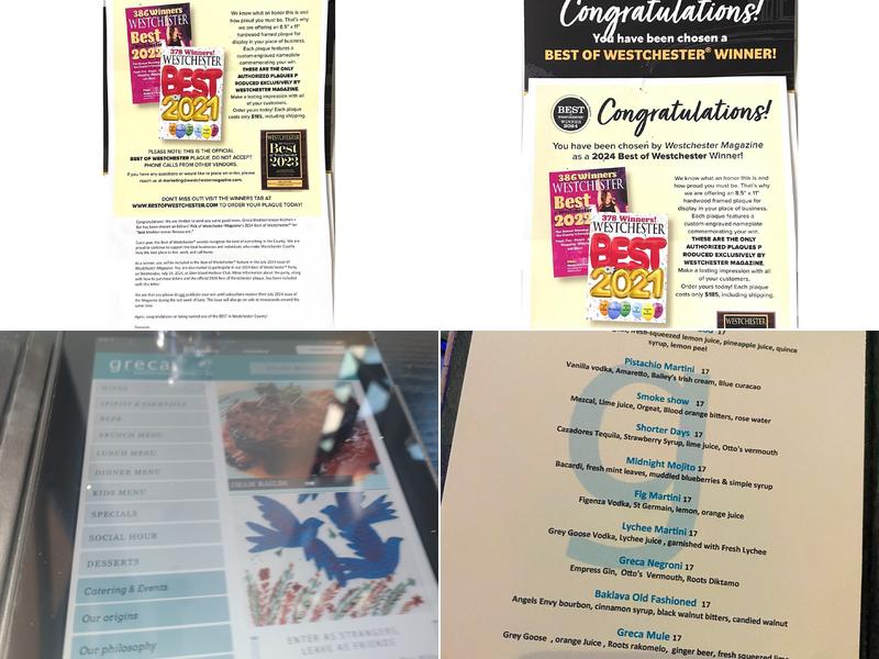 Greca Mediterranean Kitchen + Bar Menu