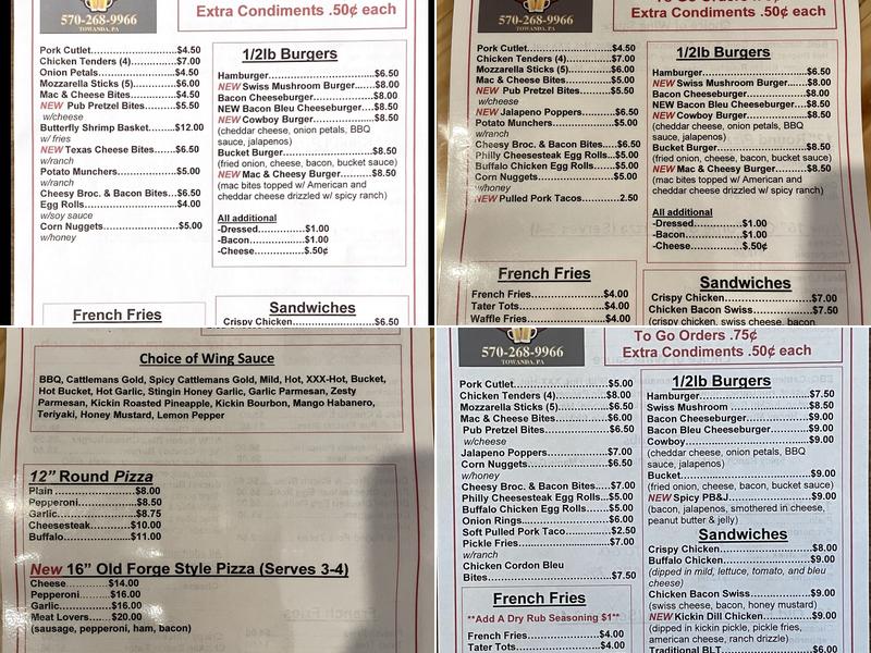 The Wayside Inn Menu