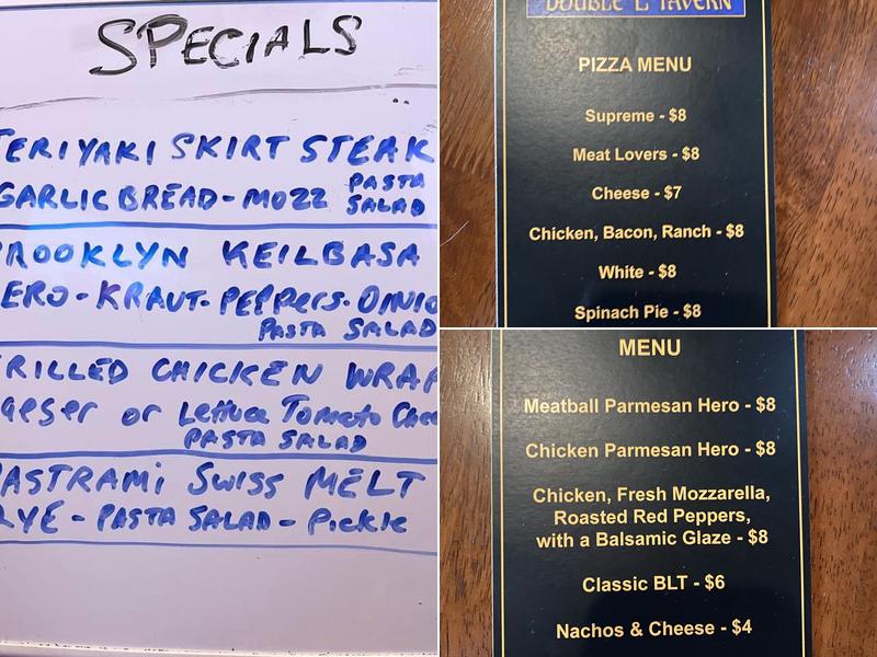 Double L Tavern Menu