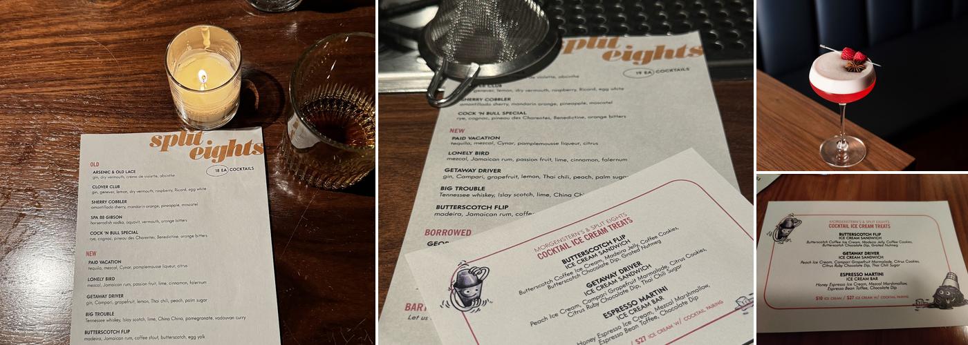 Split Eights Menu