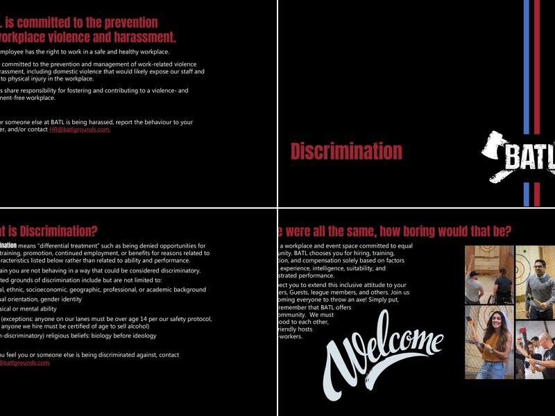 BATL Axe Throwing | Winston-Salem Menu