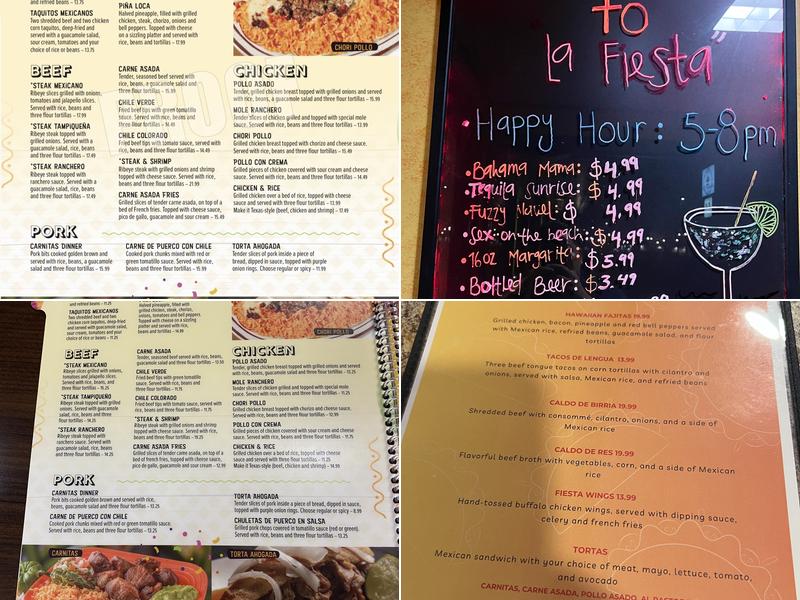 La Fiesta Mexican Grill Menu
