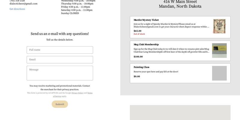 Dialectic Brewing & Ciderhouse Menu