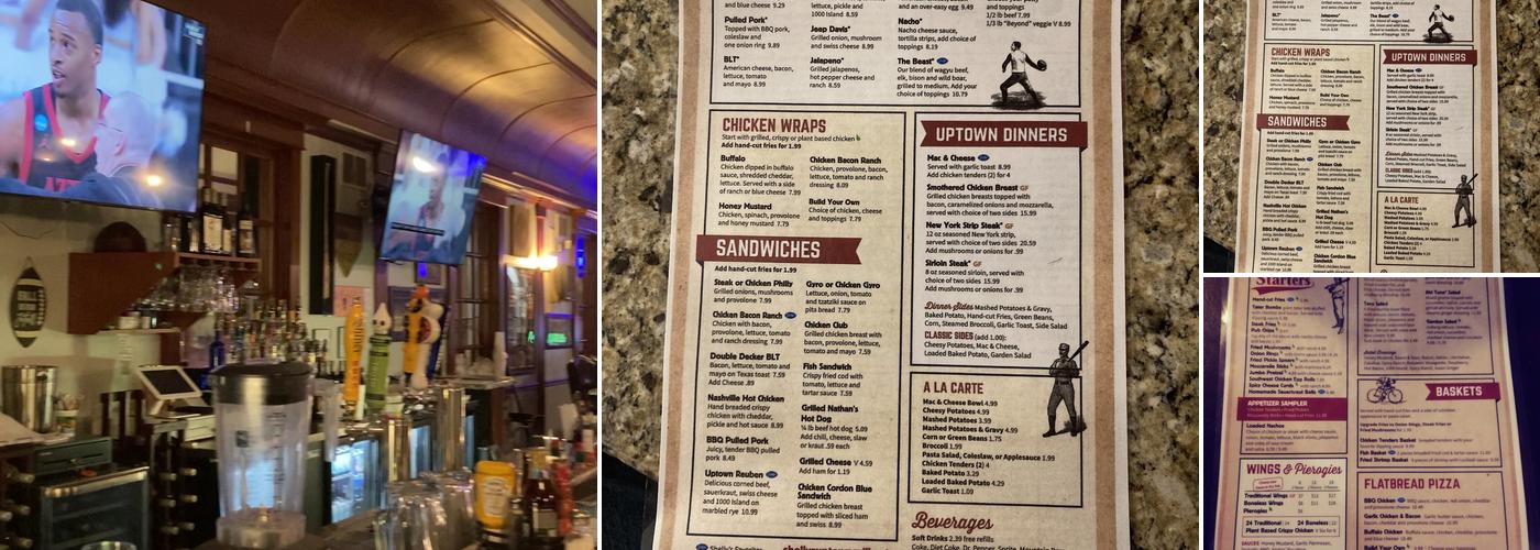 Shelly's Uptown Grill Menu