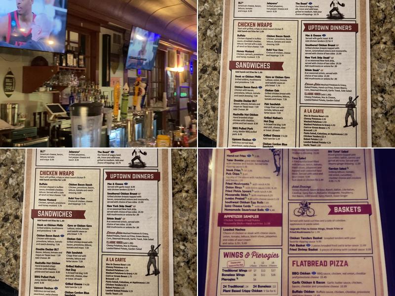 Shelly's Uptown Grill Menu