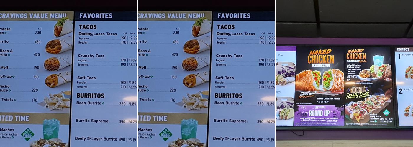 Taco Bell Menu