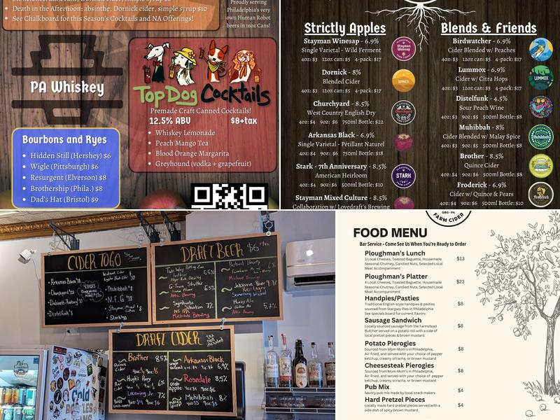 Ploughman Cider Taproom Menu