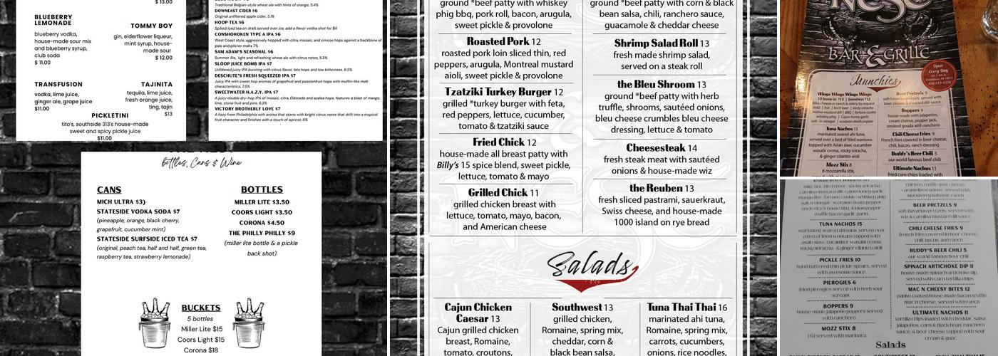 The Nest Bar & Grille Menu