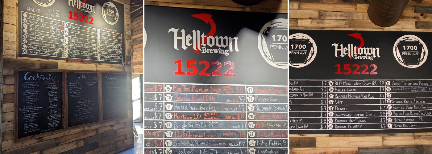 Helltown Brewing - Strip District Menu