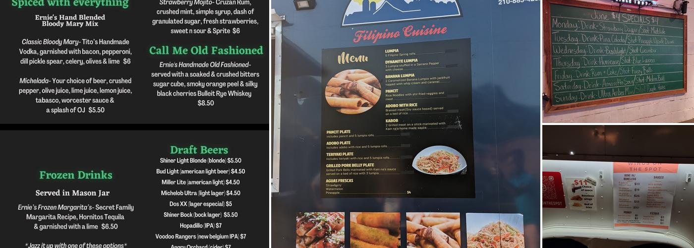 Ernie's Patio Bar Menu