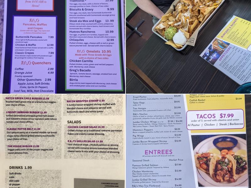 R&J's Bar and Grill Menu