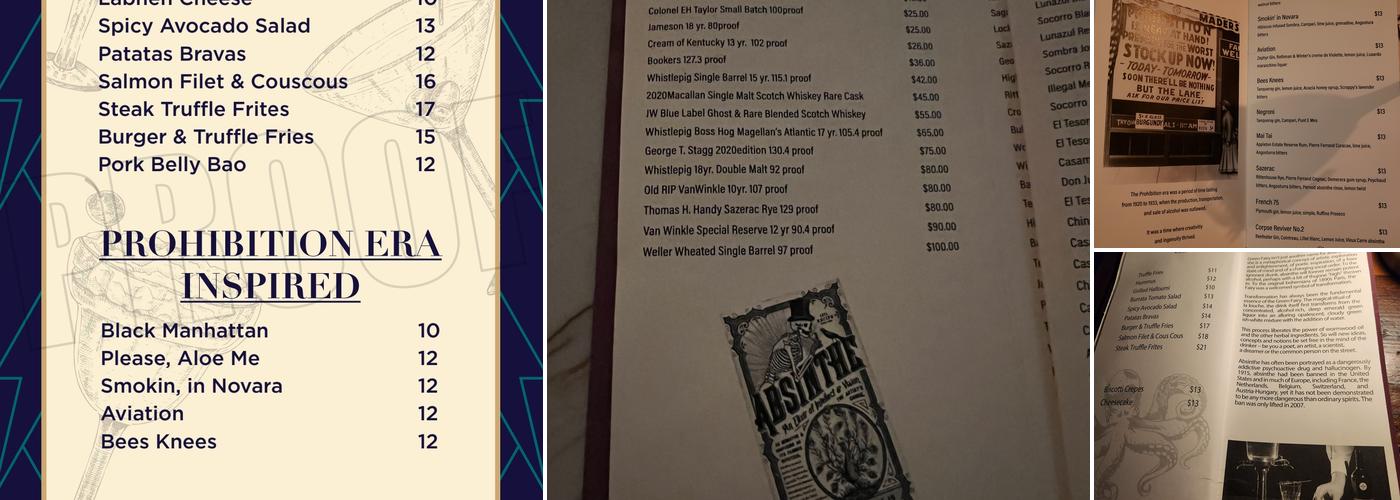 Room One Eleven Menu