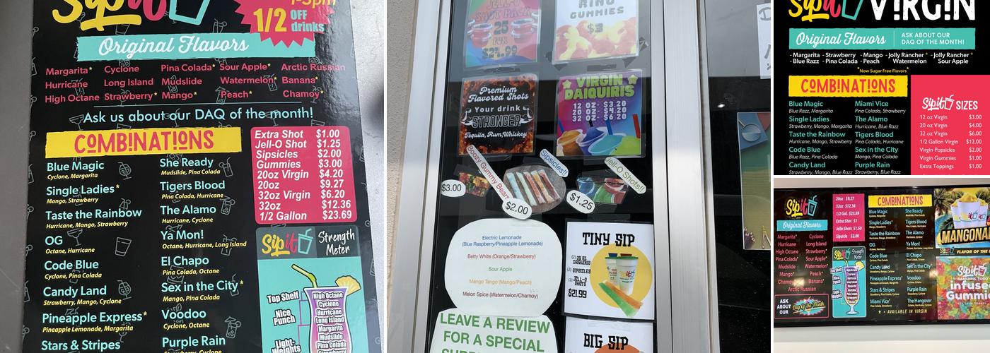 SipIT Daiquiris & Margaritas to go Menu