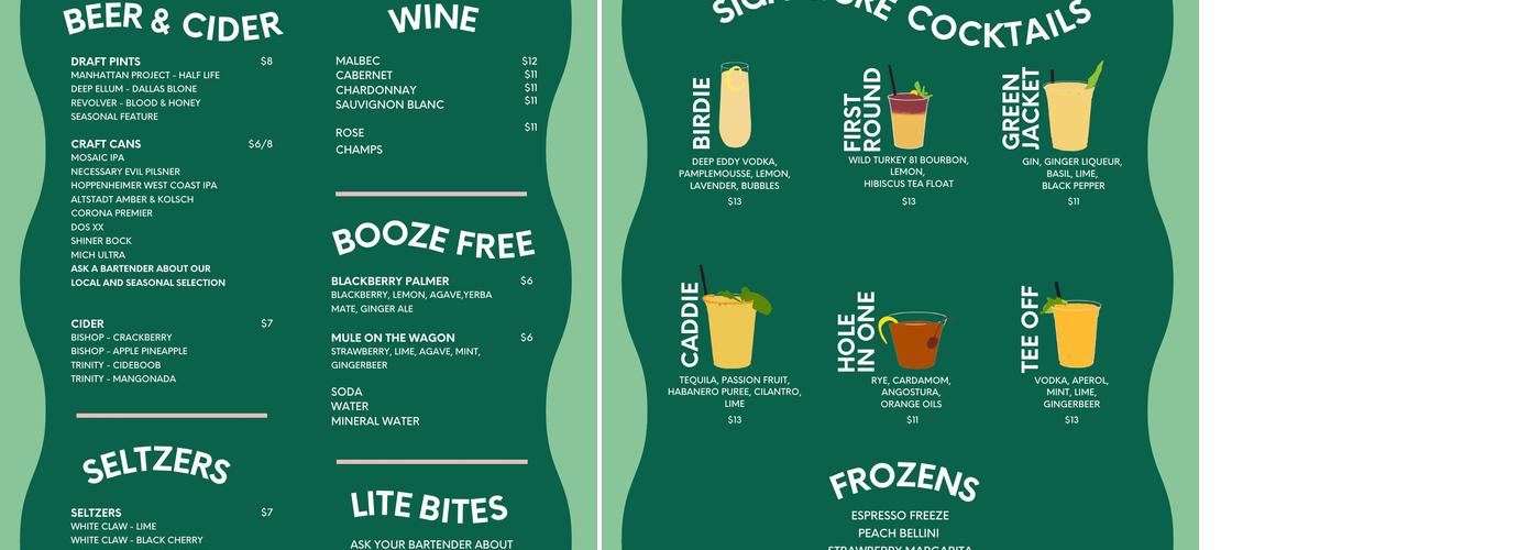 another round Menu