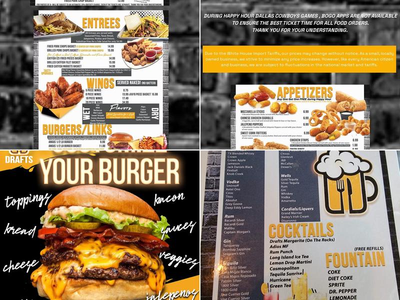 Drafts Menu