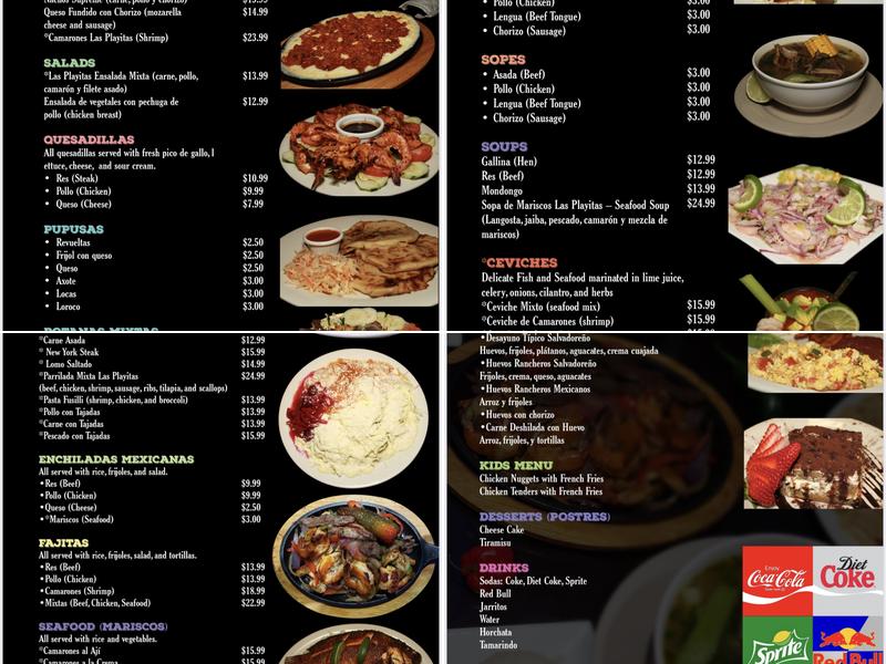 Las Playitas Restaurant and Sports Bar Menu