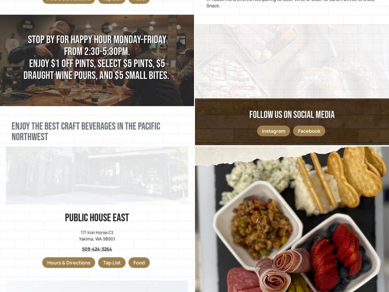 Public House of Yakima - East Menu