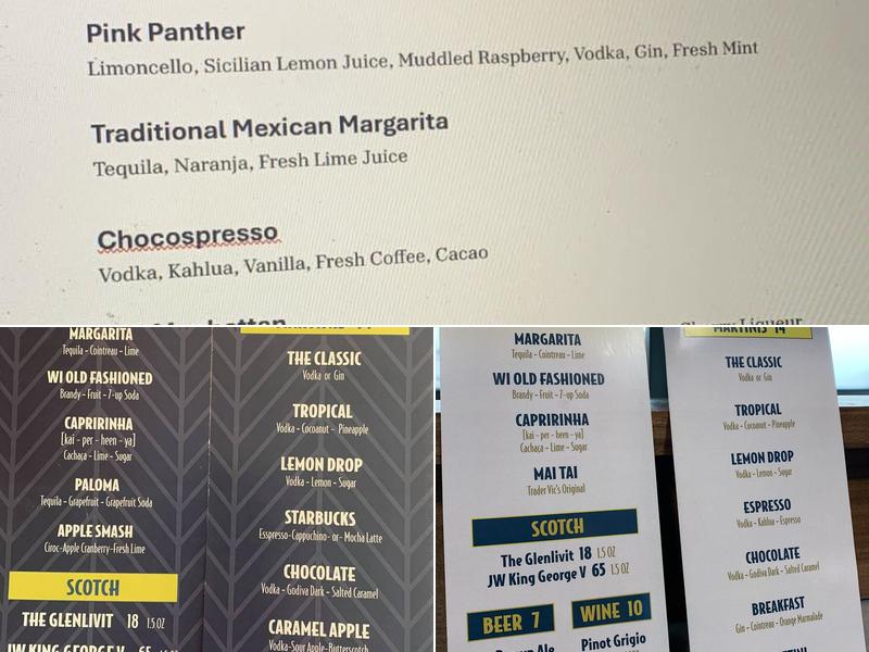 211 Martini Bar Menu