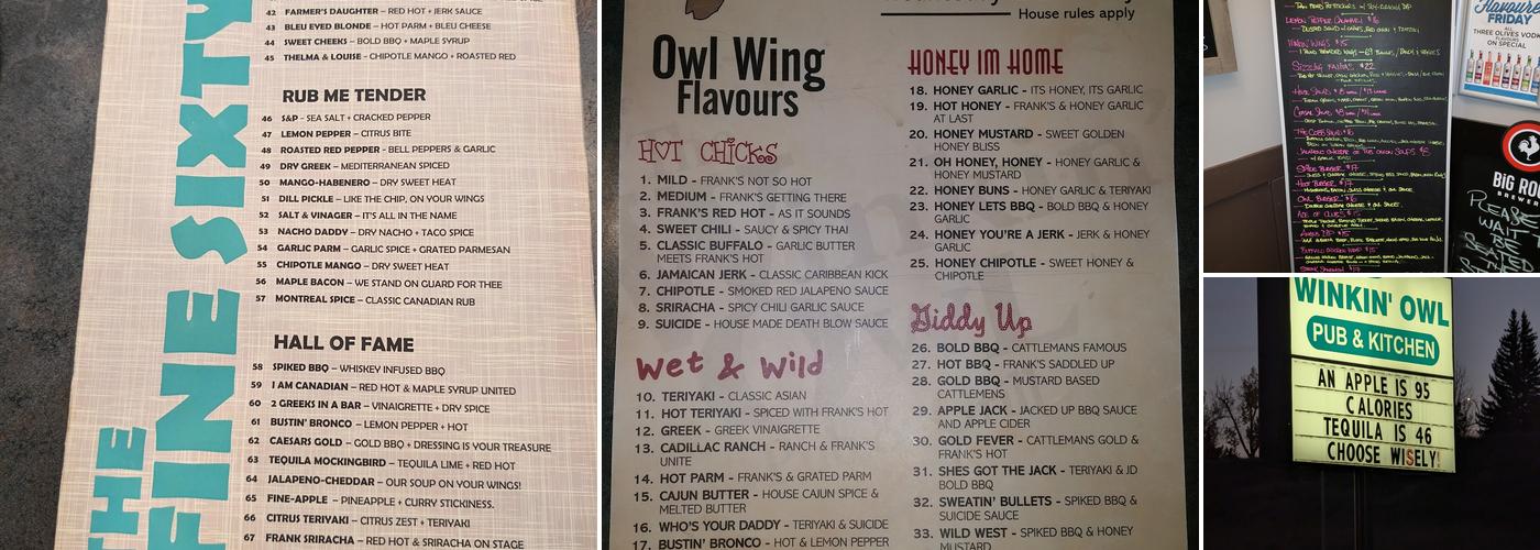 The Winkin' Owl Pub & Kitchen Menu