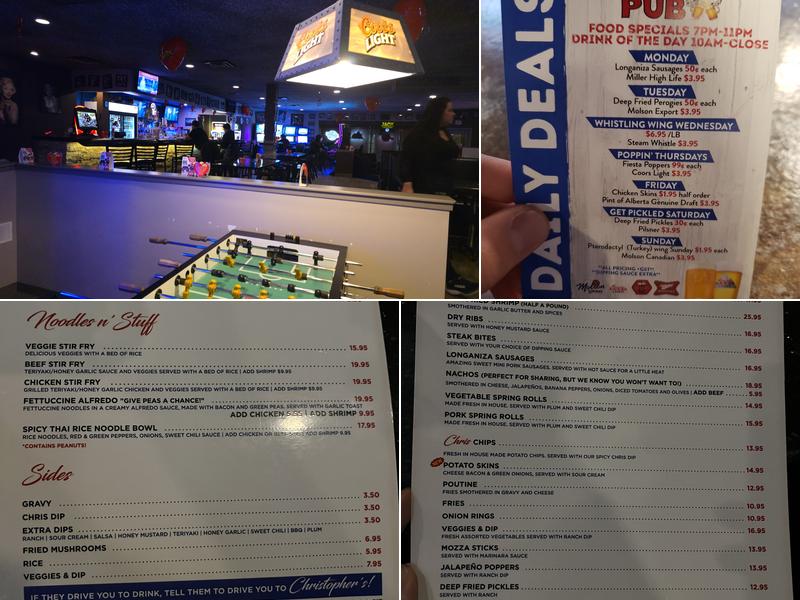 Christopher's Pub Menu