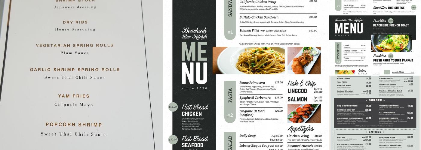 Beachside Kitchen & Bar Menu