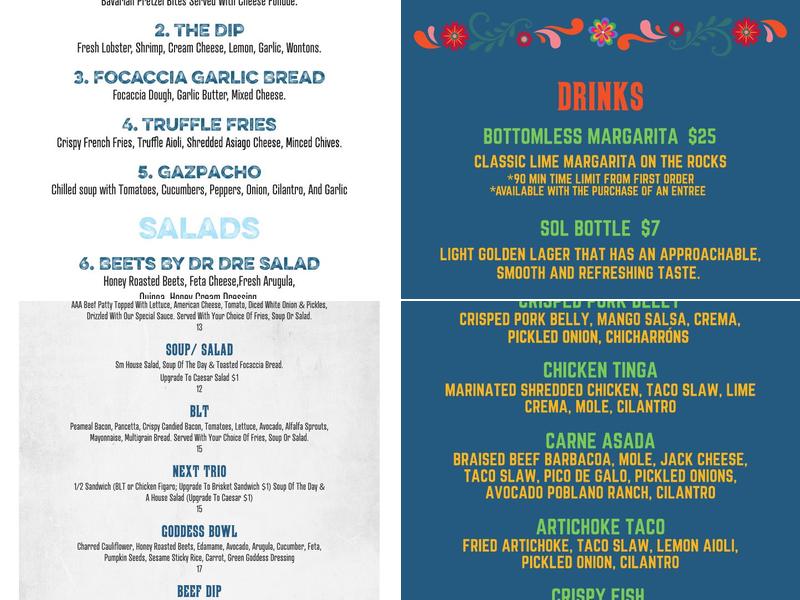 Next Kitchen + Bar Menu