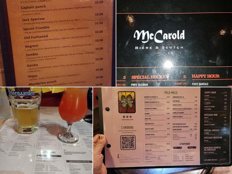 Pub McCarold Menu