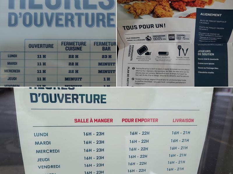 La Cage Menu