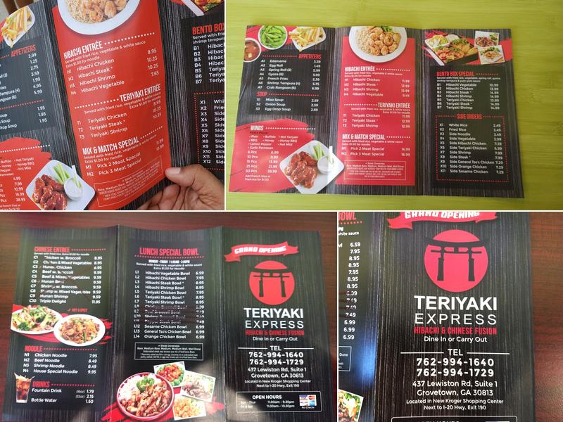 Teriyaki Express Menu