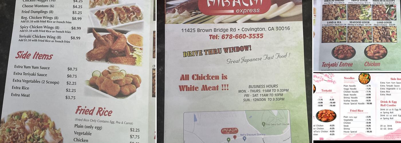 Hibachi Grill Express Menu