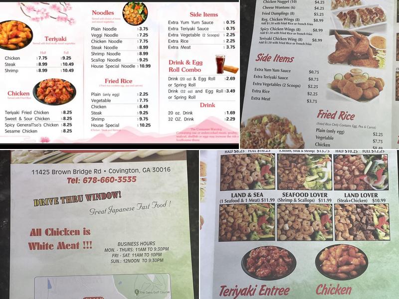 Hibachi Grill Express Menu