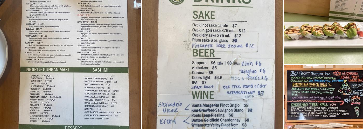 Avocado Roll Sushi Menu