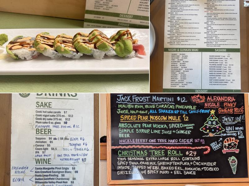 Avocado Roll Sushi Menu