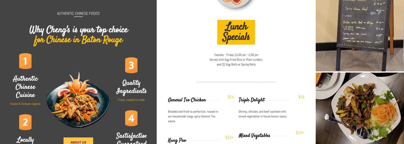 Cheng's Restaurant and Bar Menu