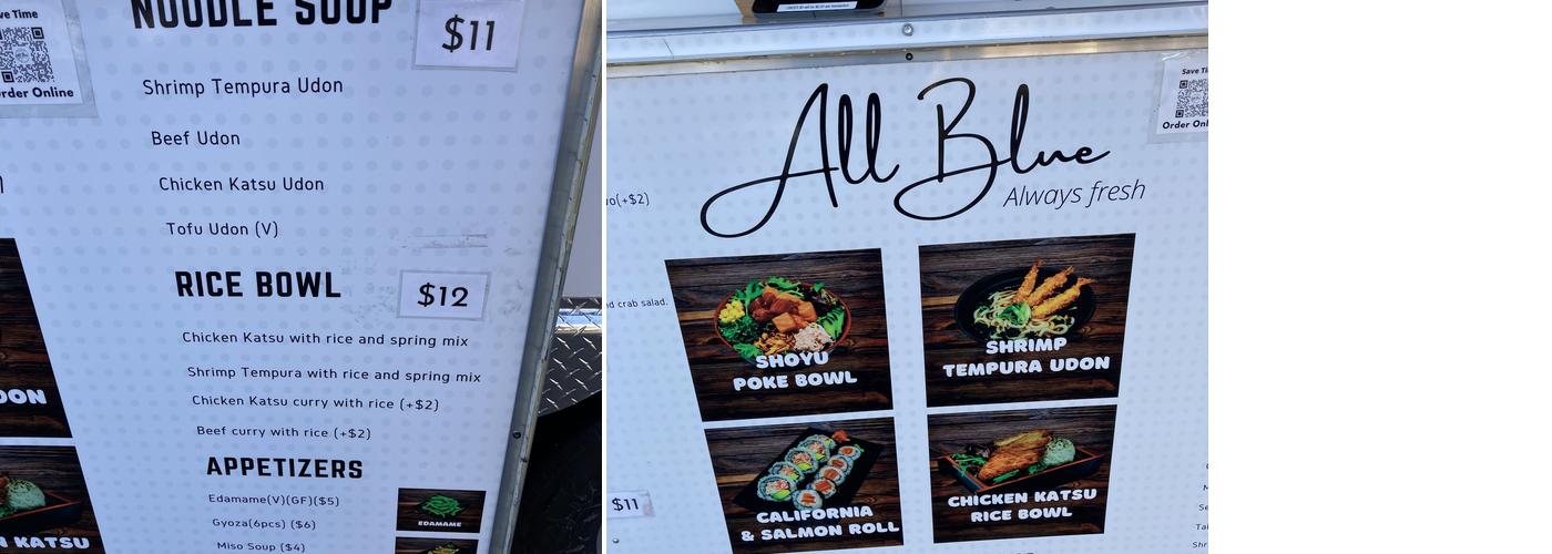 All Blue Menu