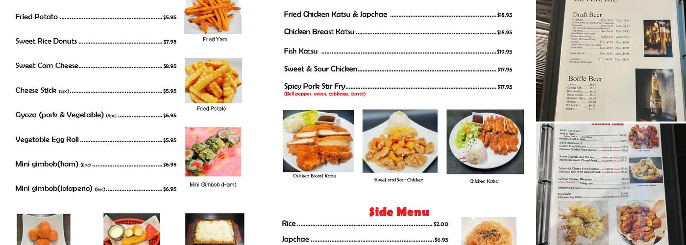 Chicken Town Menu