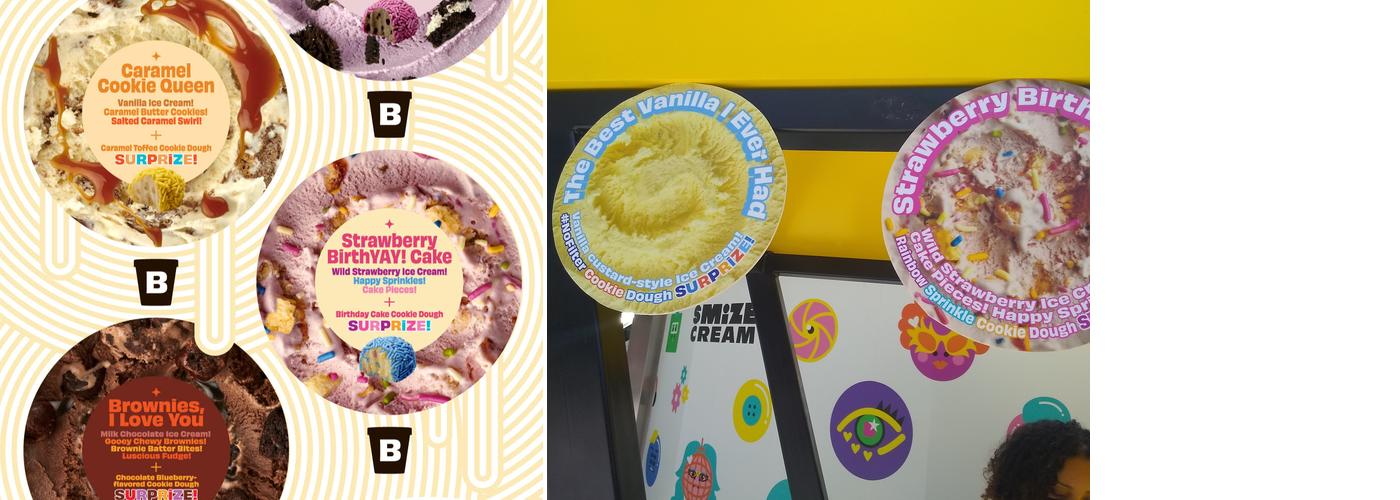 SMiZE Cream Menu