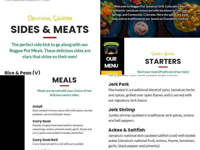Reggae Pot Jamaican Grill (Denver Menu