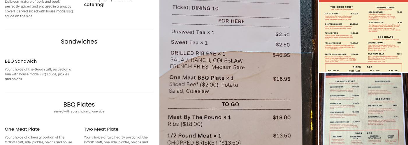 Outlaw BBQ Company Menu