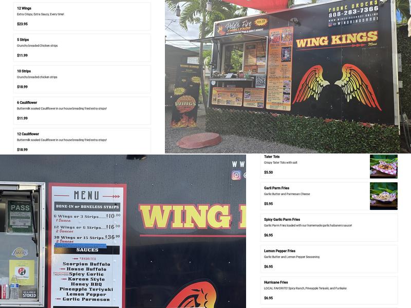 Wing Kings Maui Menu