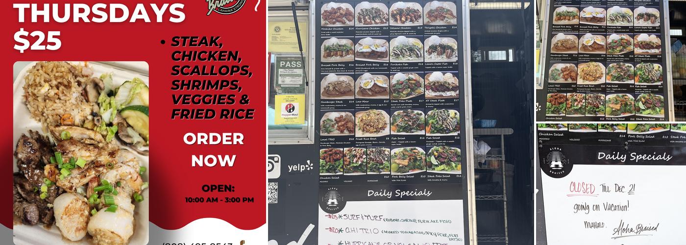 Aloha Braised (food truck) Menu